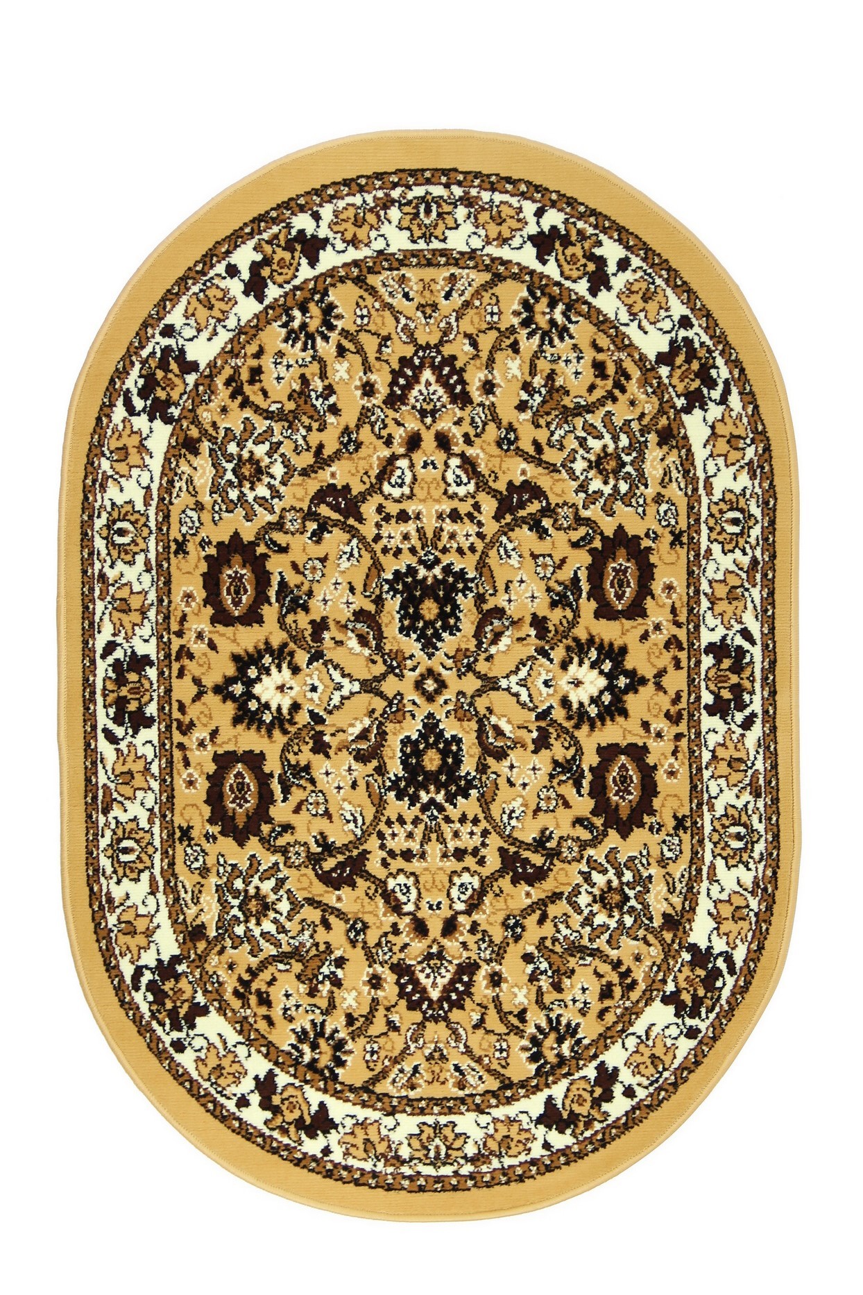 Levně Sintelon, Kusový koberec Teheran Practica 59/EVE ovál, 160x230, béžová, chodba / předsíň