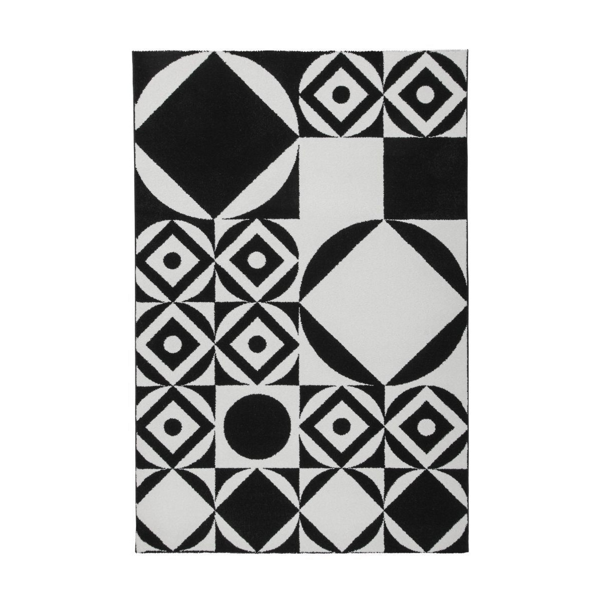 Kusový koberec Black and White 394 Black