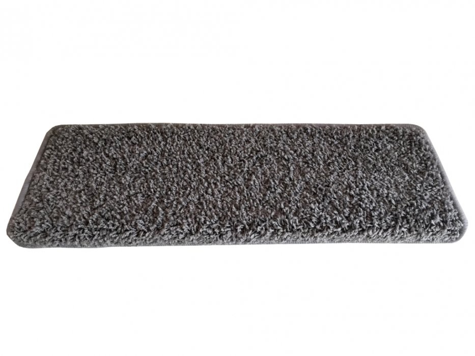 Levně Vopi Nášlapy na schody Color shaggy šedý obdélník, samolepící - 24x65 obdélník (rozměr včetně ohybu)