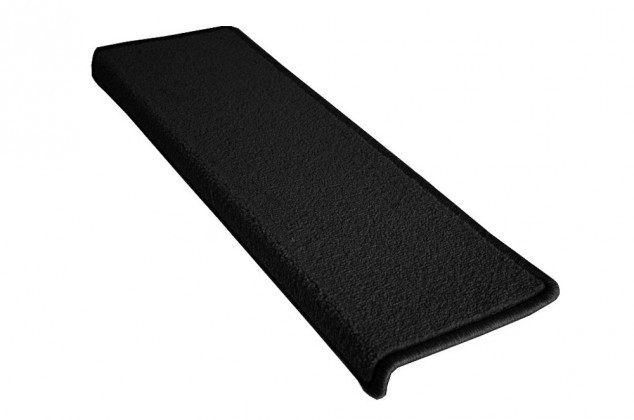 Levně Vopi Nášlapy na schody Eton černý obdélník, samolepící - 24x65 obdélník (rozměr včetně ohybu)