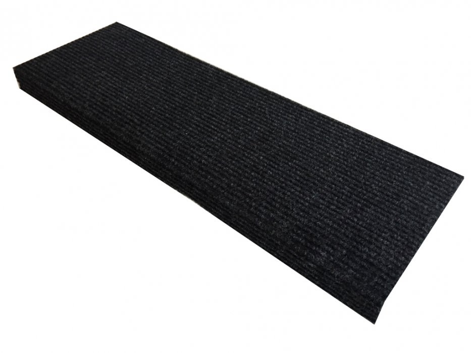 Levně Vopi Nášlapy na schody Quick step antracit obdélník, samolepící - 24x65 obdélník (rozměr včetně ohybu)