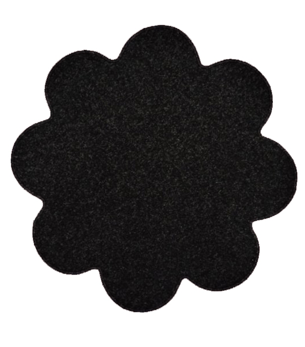 Levně Vopi koberce Kusový koberec Eton černý květina - 160x160 kytka cm