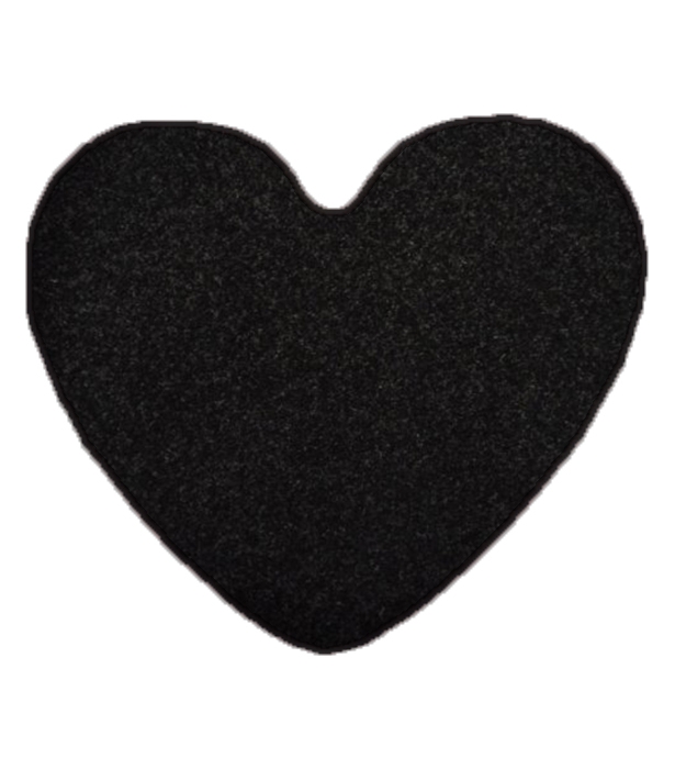 Vopi koberce Kusový koberec Eton černý srdce - 100x120 srdce cm