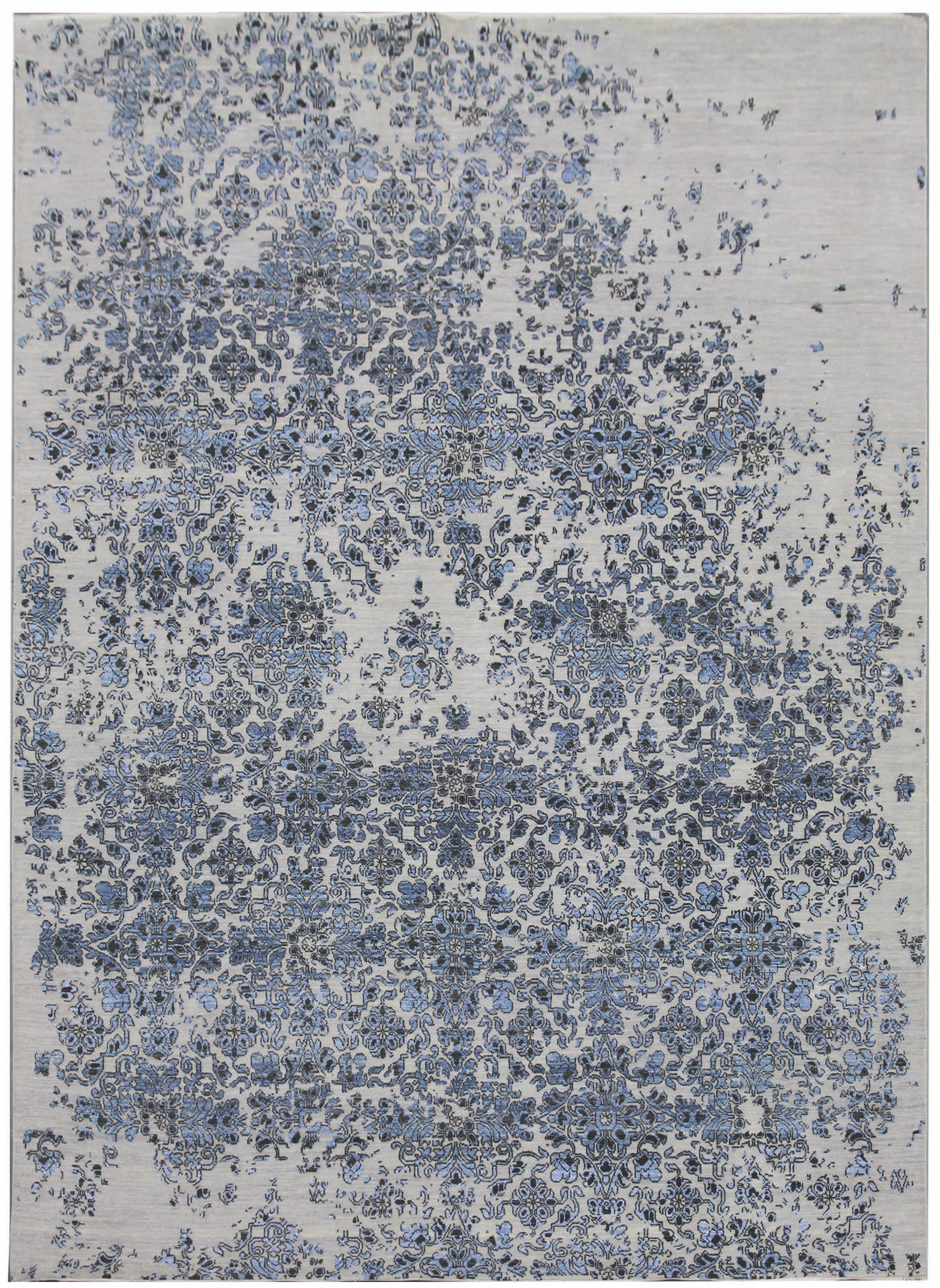 Levně Diamond Carpets koberce Ručně vázaný kusový koberec Diamond DC-JK 3 Silver/blue - 180x275 cm