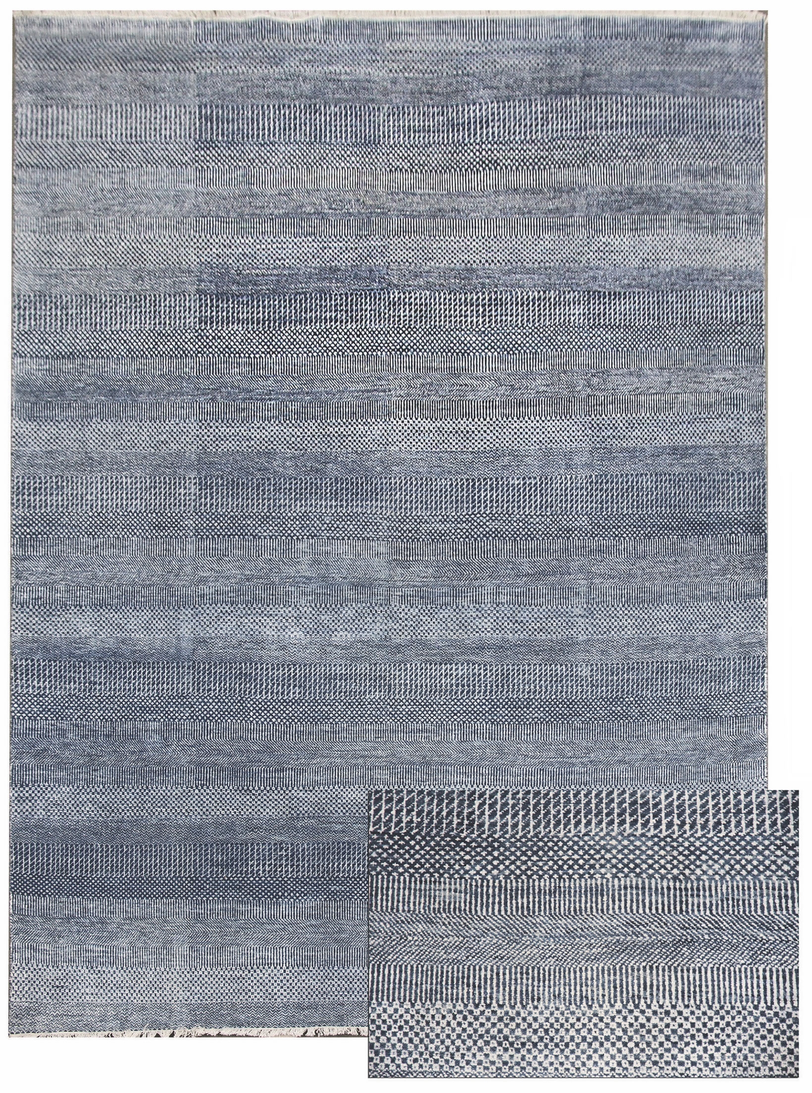 Levně Diamond Carpets koberce Ručně vázaný kusový koberec Diamond DC-MCN Medium blue/silver - 365x457 cm