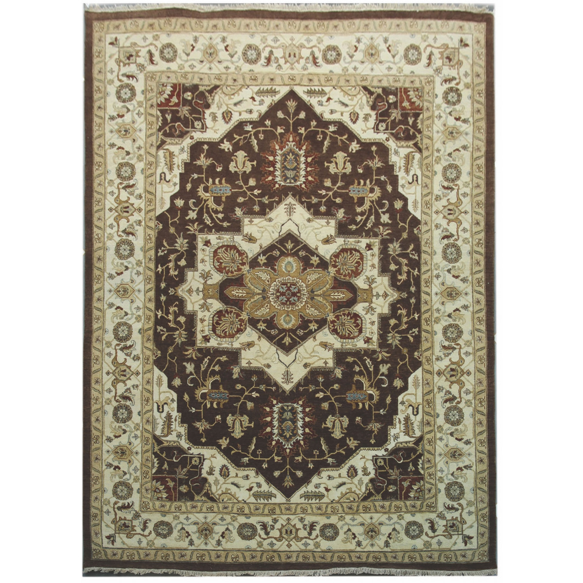 Ručně vázaný kusový koberec Diamond DC-SIRAPI Brown/ivory