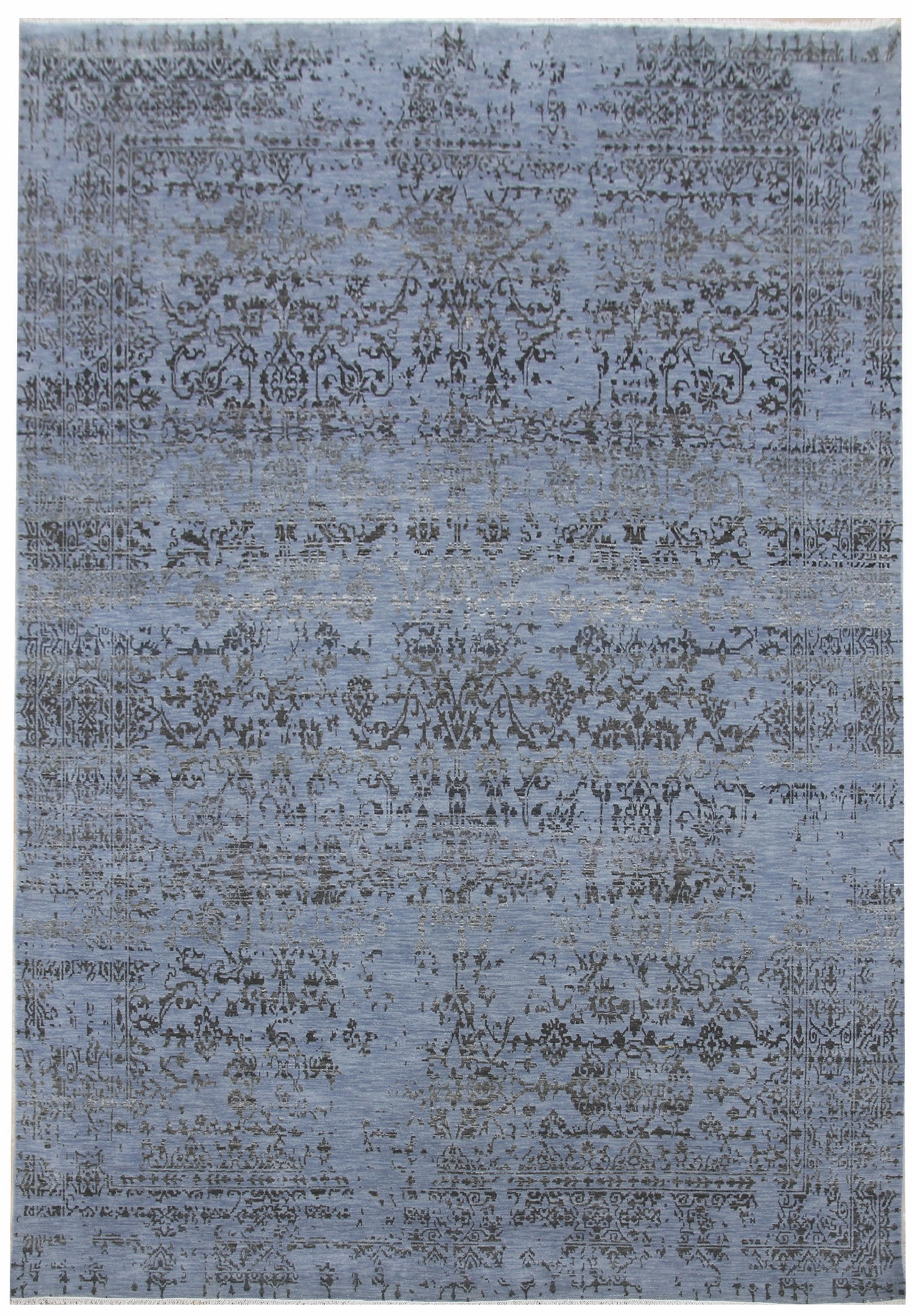 Levně Diamond Carpets koberce Ručně vázaný kusový koberec Diamond DC-JK 1 Jeans blue/black - 365x457 cm