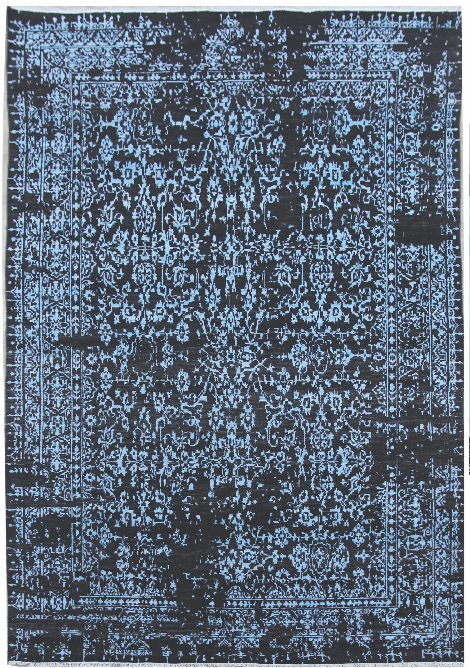 Levně Diamond Carpets koberce Ručně vázaný kusový koberec Diamond DC-JK 1 Denim blue/aqua - 275x365 cm