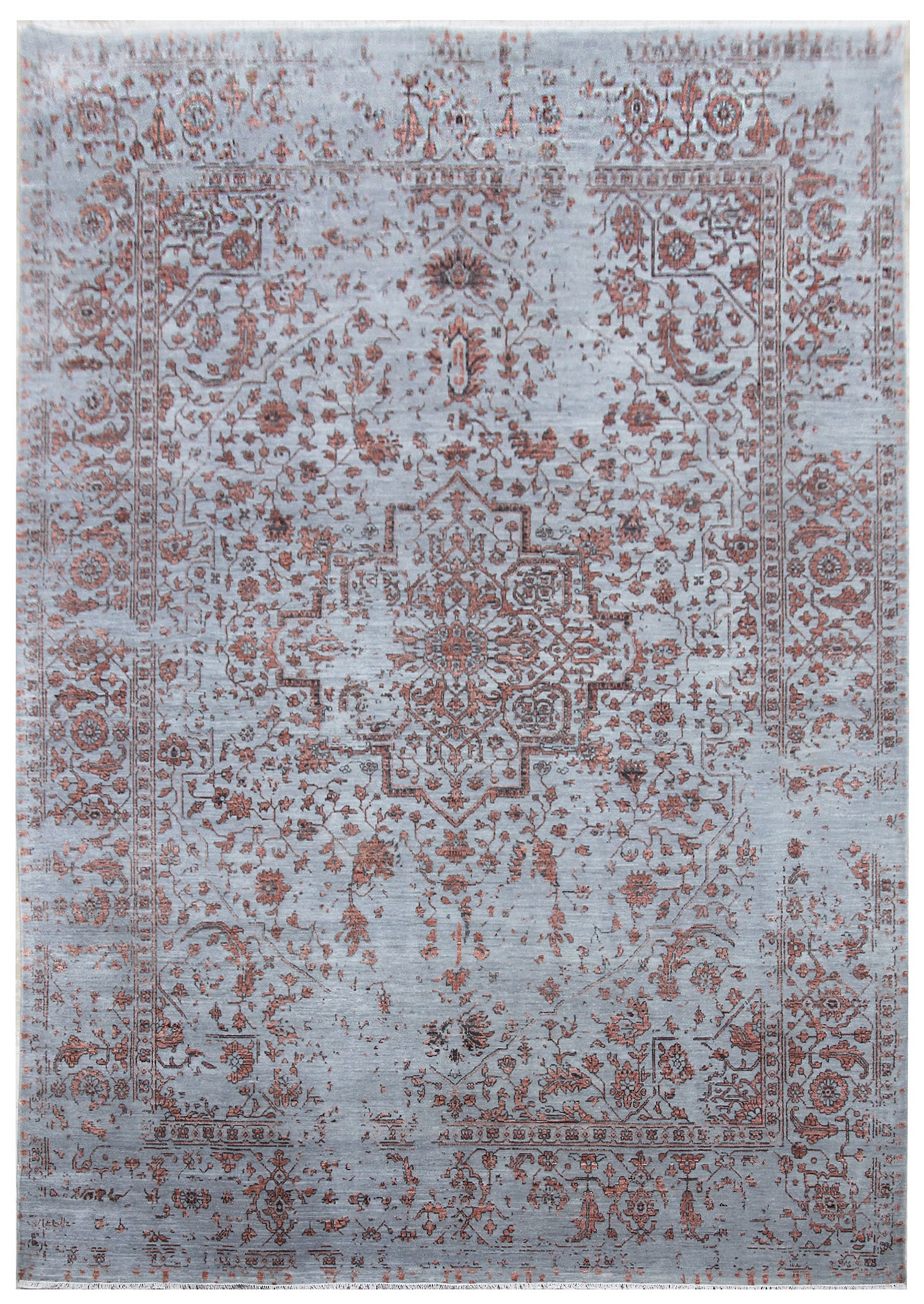 Levně Diamond Carpets koberce Ručně vázaný kusový koberec Diamond DC-SIRAPI Silver/copper - 180x275 cm