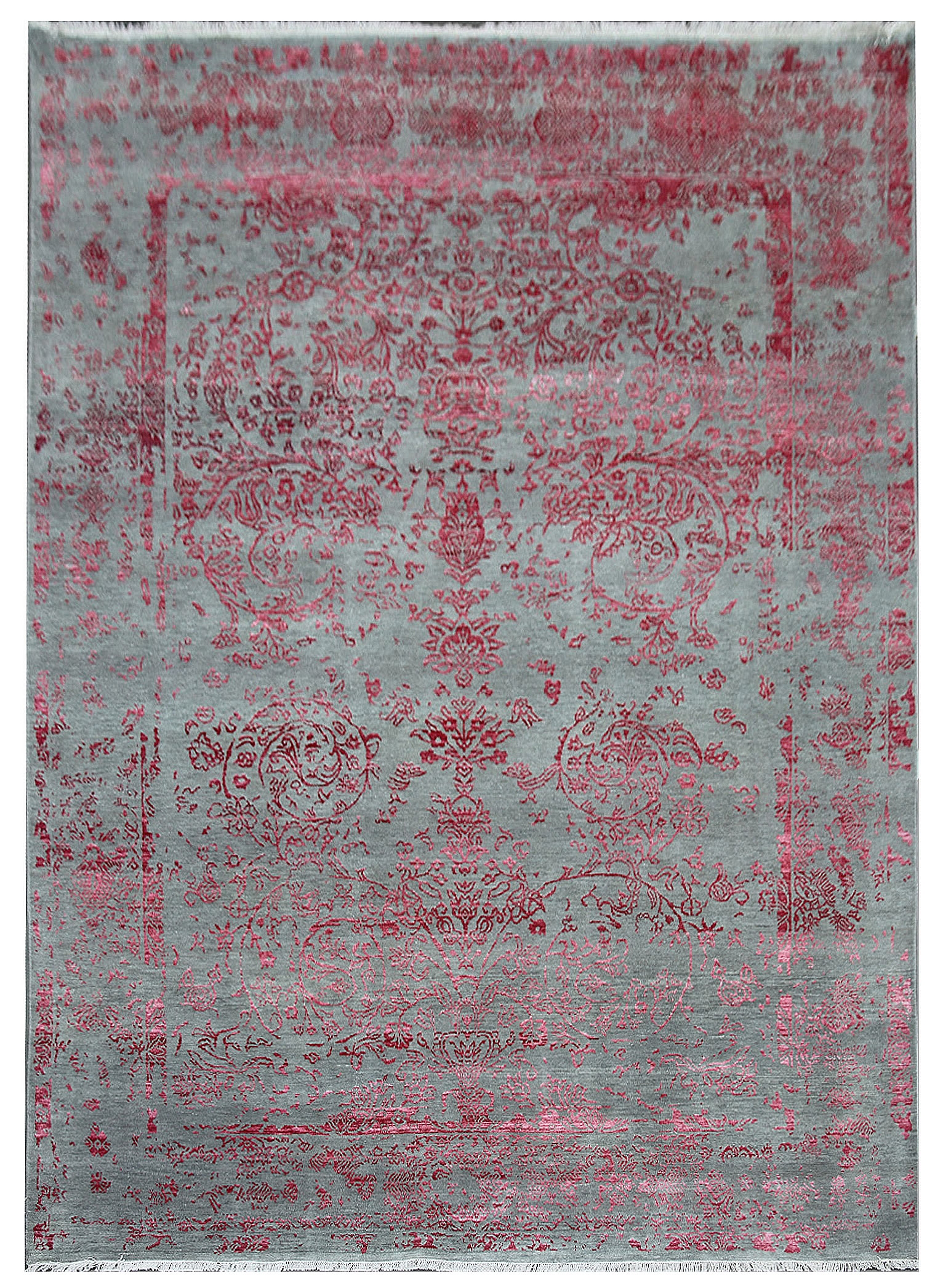 Ručne tkaný kusový koberec Diamond DC-JK 1 silver / pink