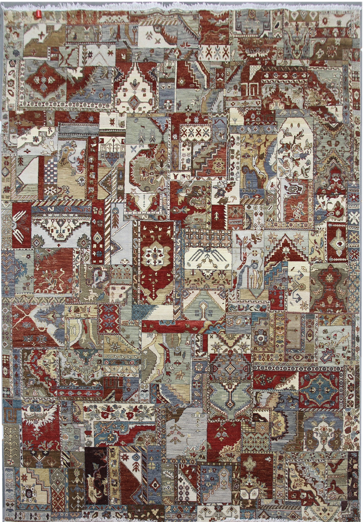 Levně Diamond Carpets koberce Ručně vázaný kusový koberec Diamond DC-PATCH RED MULTI - 120x170 cm