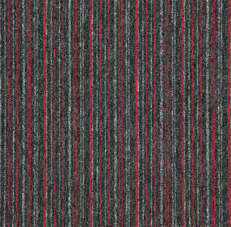Levně Balta koberce Kobercový čtverec Sonar Lines 4520 červenočerný - 50x50 cm