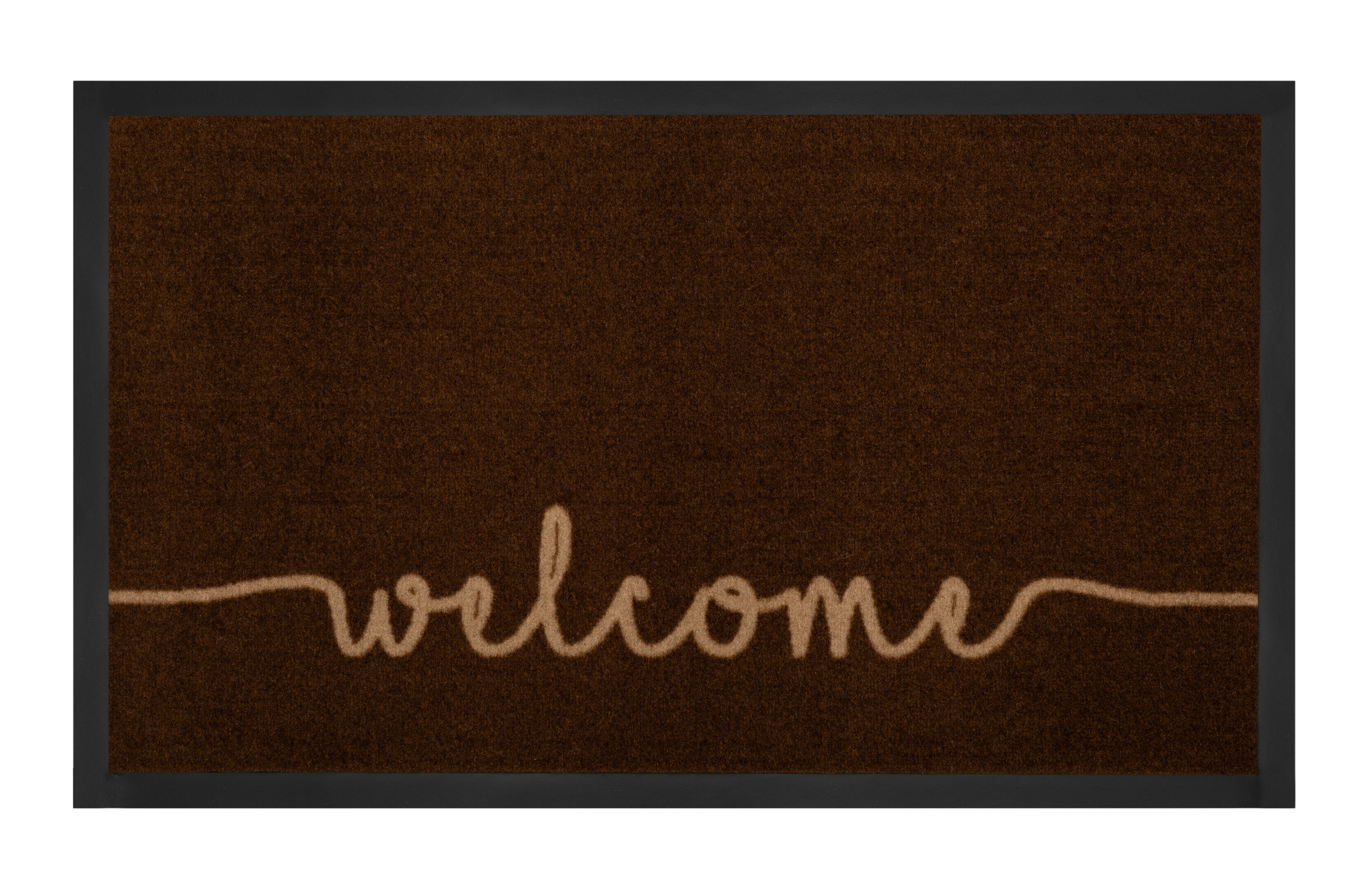 Protiskluzová rohožka Welcome 103795 Darkbrown Beige - na ven i na doma