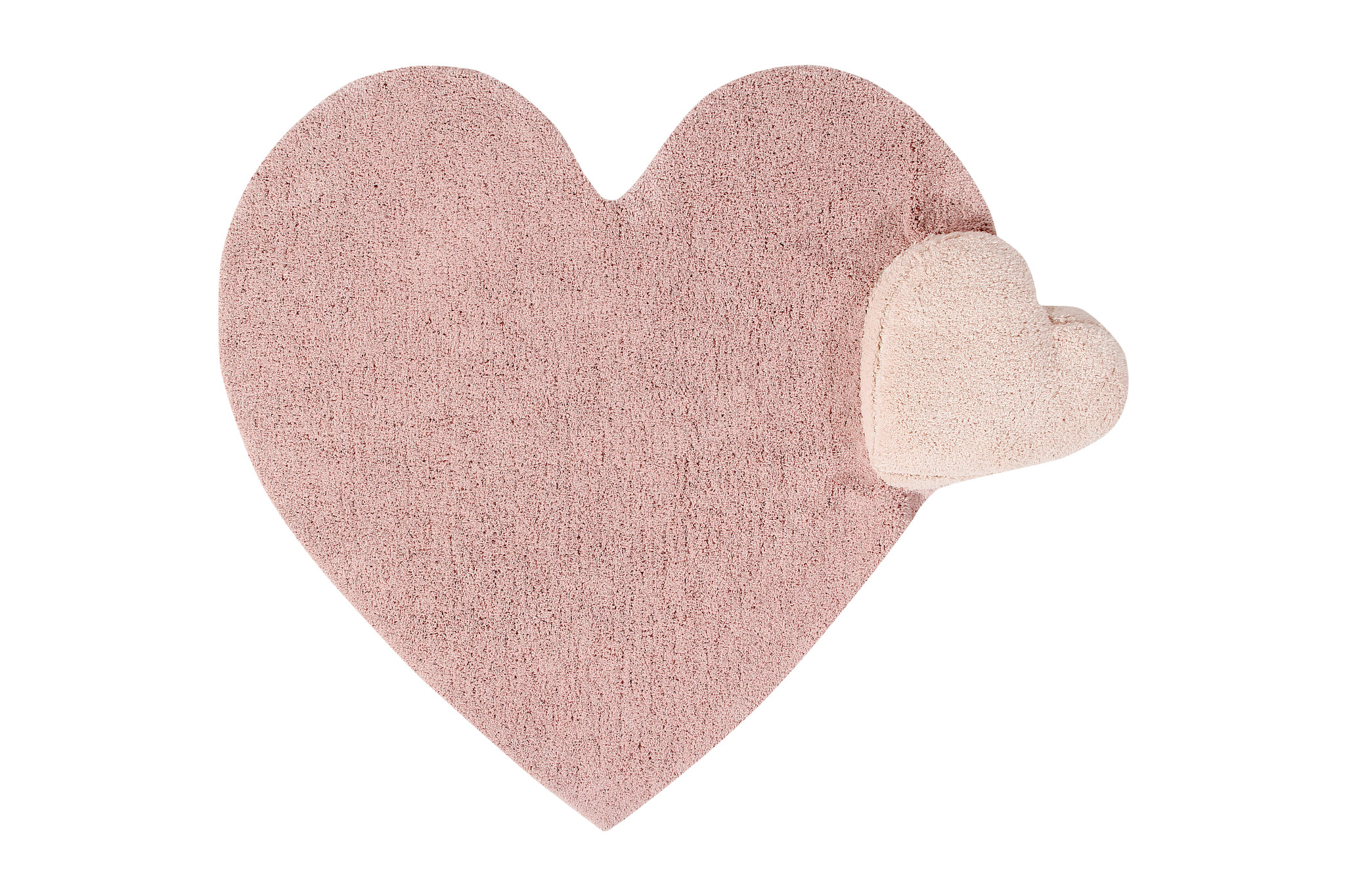Levně Lorena Canals koberce Přírodní koberec, ručně tkaný Puffy Love - 160x180 srdce cm