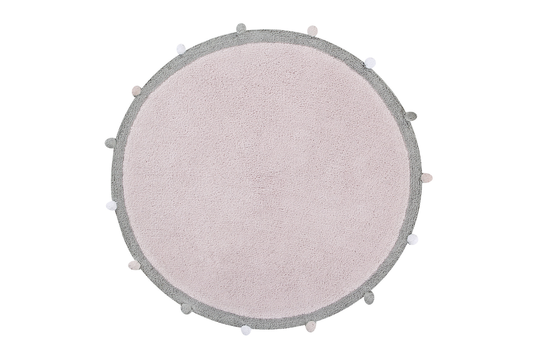Levně Lorena Canals koberce Přírodní koberec, ručně tkaný Bubbly Soft Pink - 120x120 (průměr) kruh cm