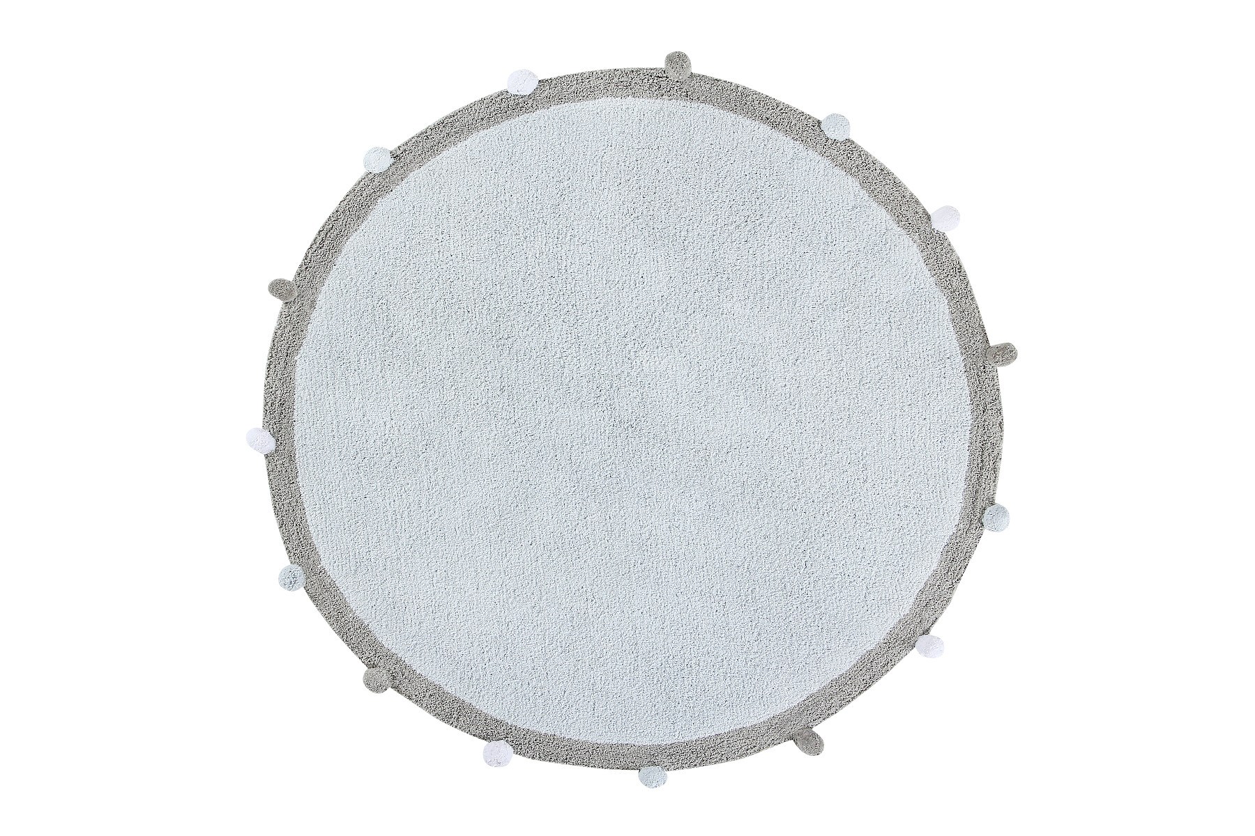 Levně Lorena Canals koberce Přírodní koberec, ručně tkaný Bubbly Soft Blue - 120x120 (průměr) kruh cm