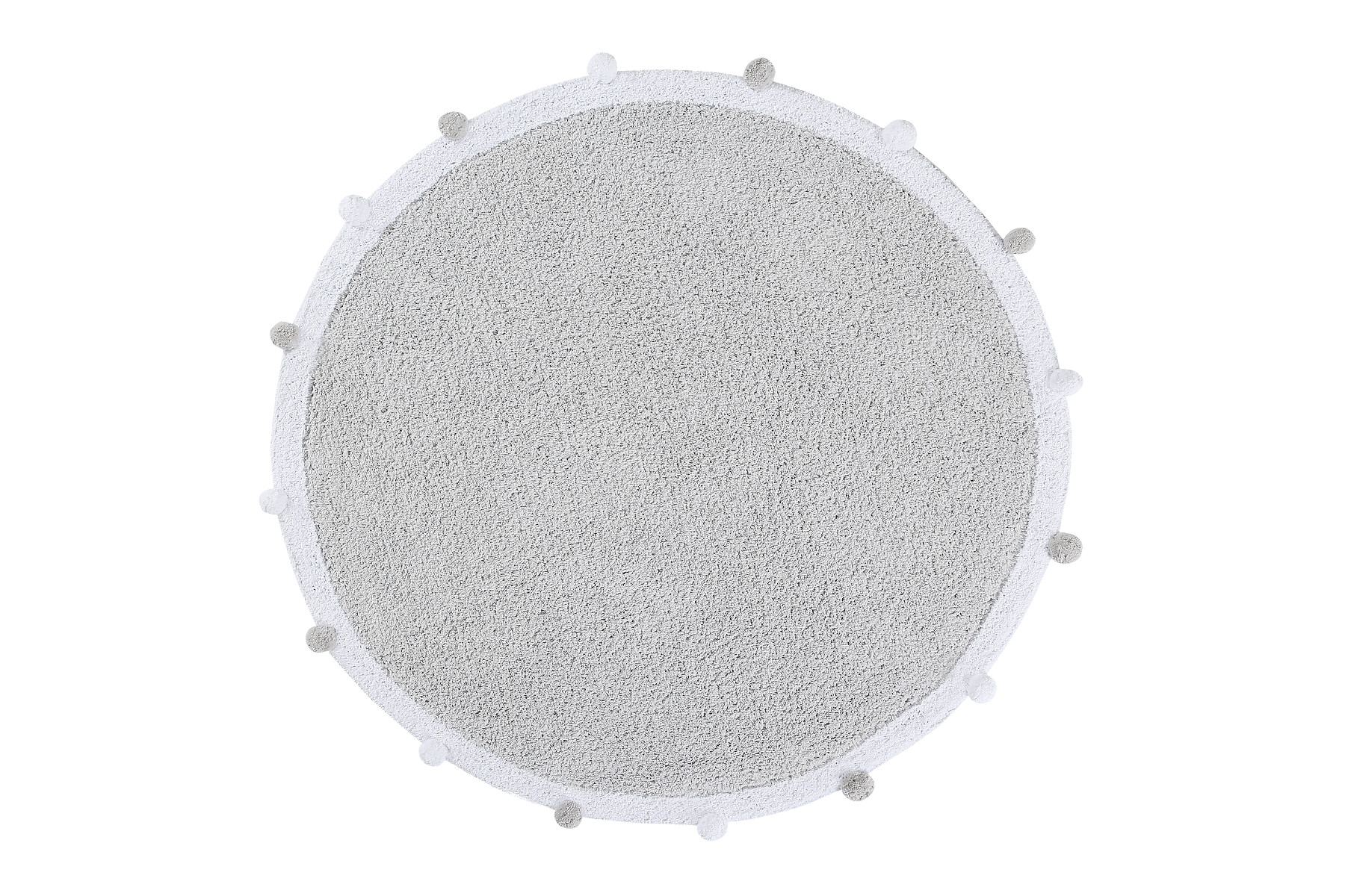 Levně Lorena Canals koberce Přírodní koberec, ručně tkaný Bubbly Light Grey - 120x120 (průměr) kruh cm