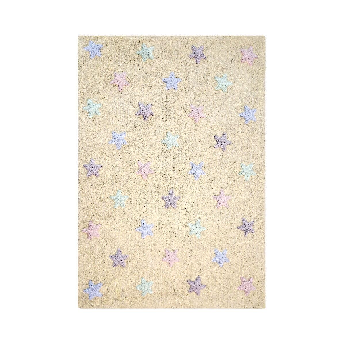 Přírodní koberec, ručně tkaný Tricolor Stars Vanilla