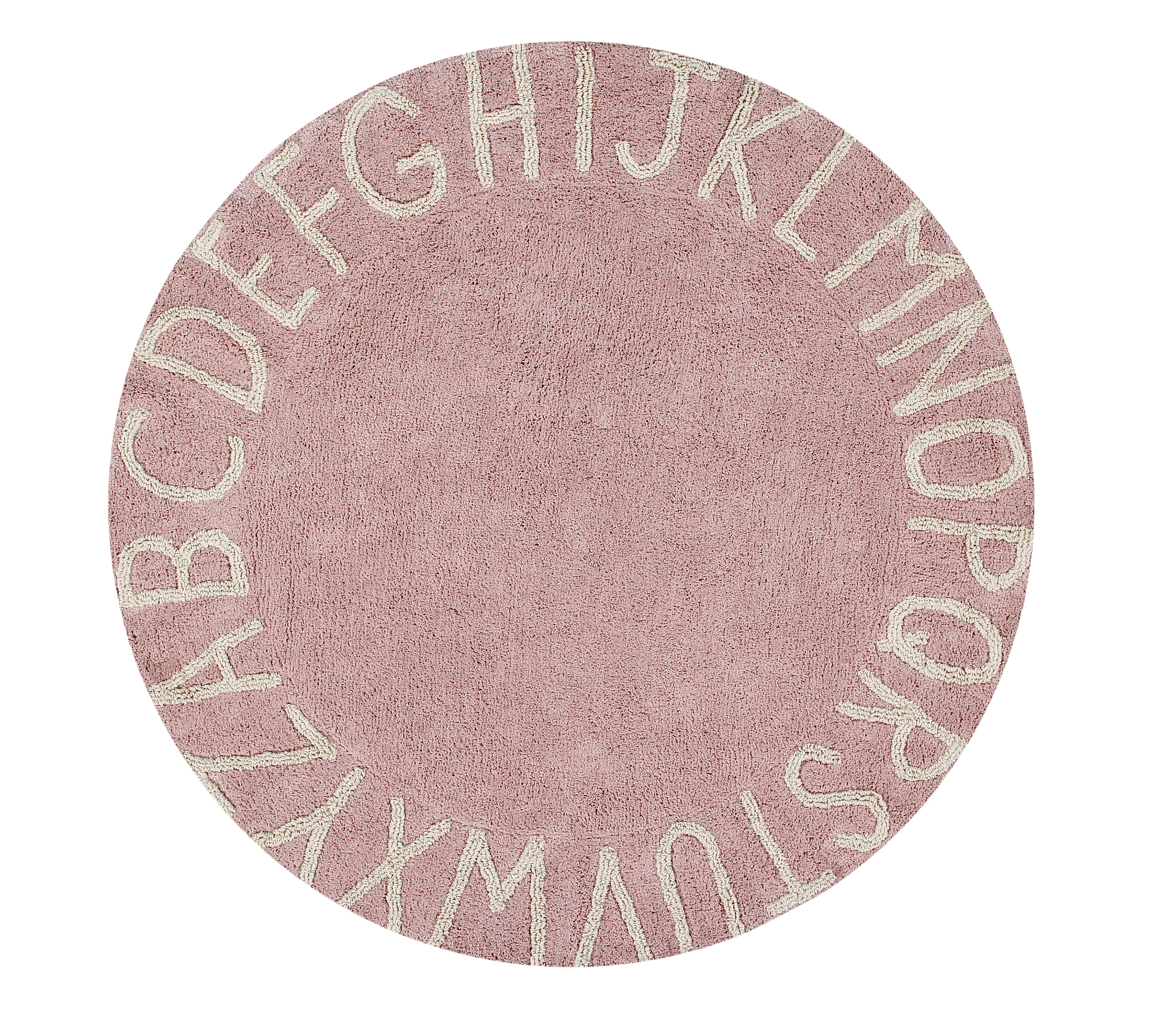 Levně Lorena Canals koberce Přírodní koberec, ručně tkaný Round ABC Vintage Nude-Natural - 150x150 (průměr) kruh cm