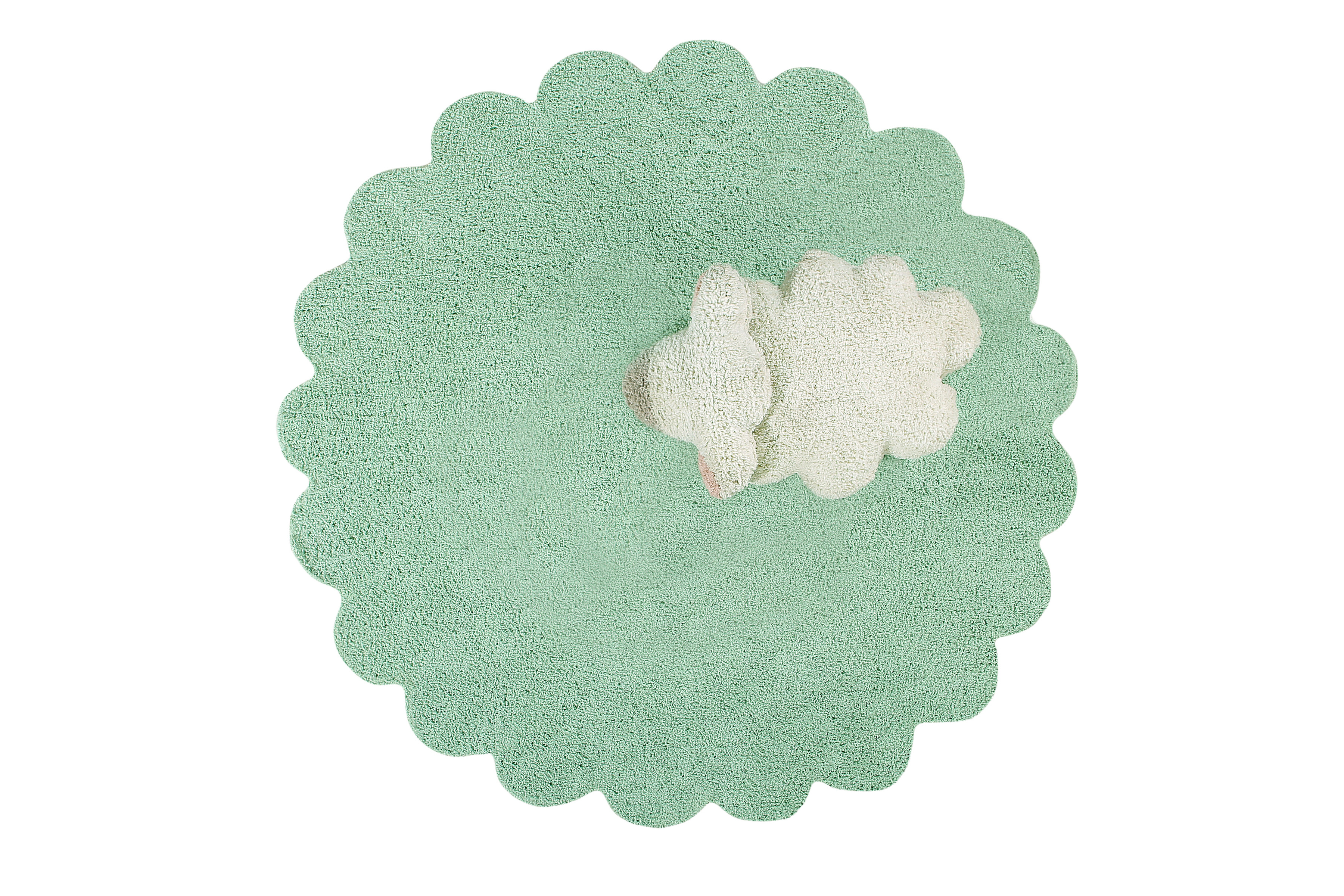 Levně Lorena Canals koberce Přírodní koberec, ručně tkaný Puffy Sheep - 140x140 kytka cm