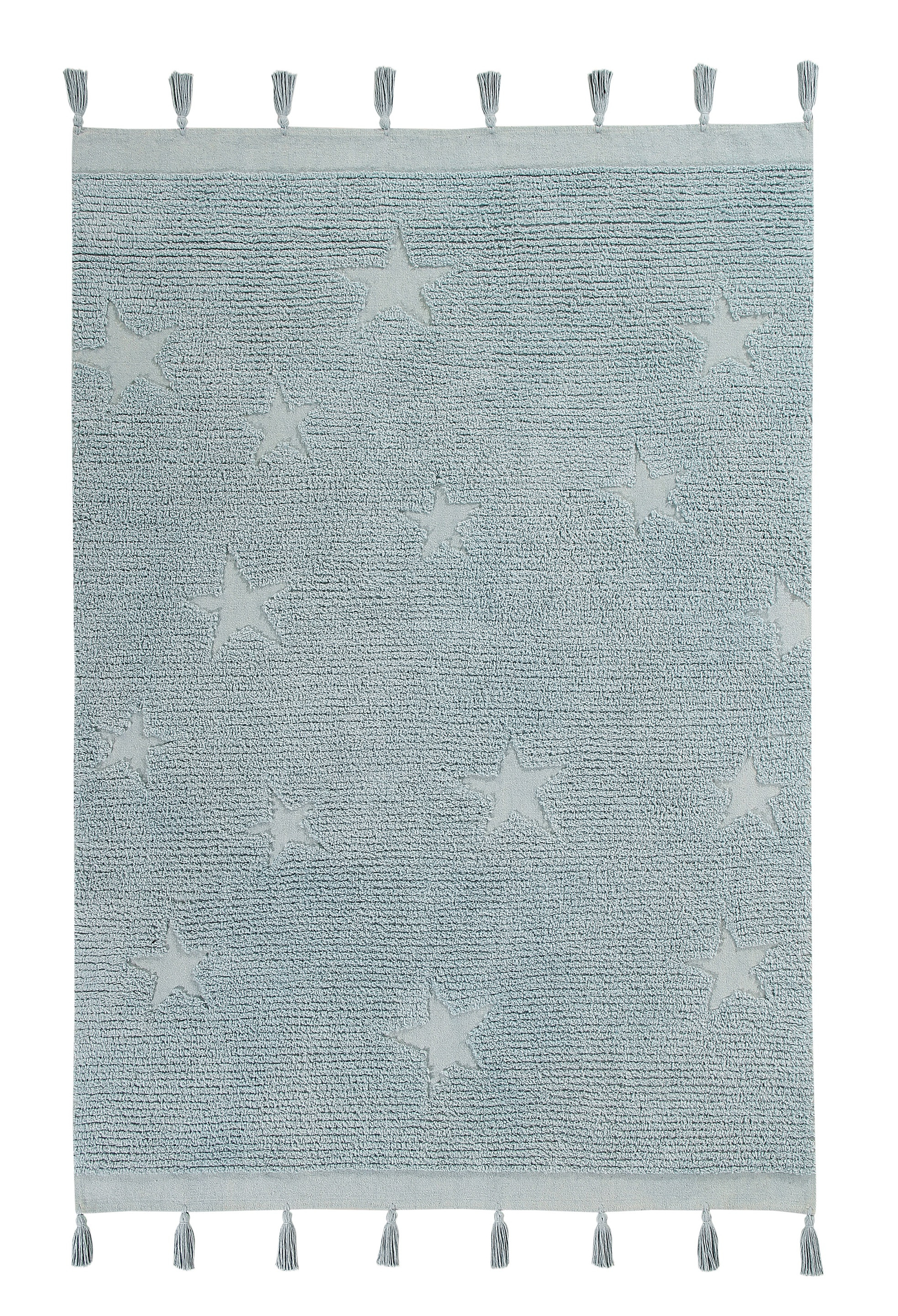 Levně Lorena Canals koberce Přírodní koberec, ručně tkaný Hippy Stars Aqua Blue - 120x175 cm