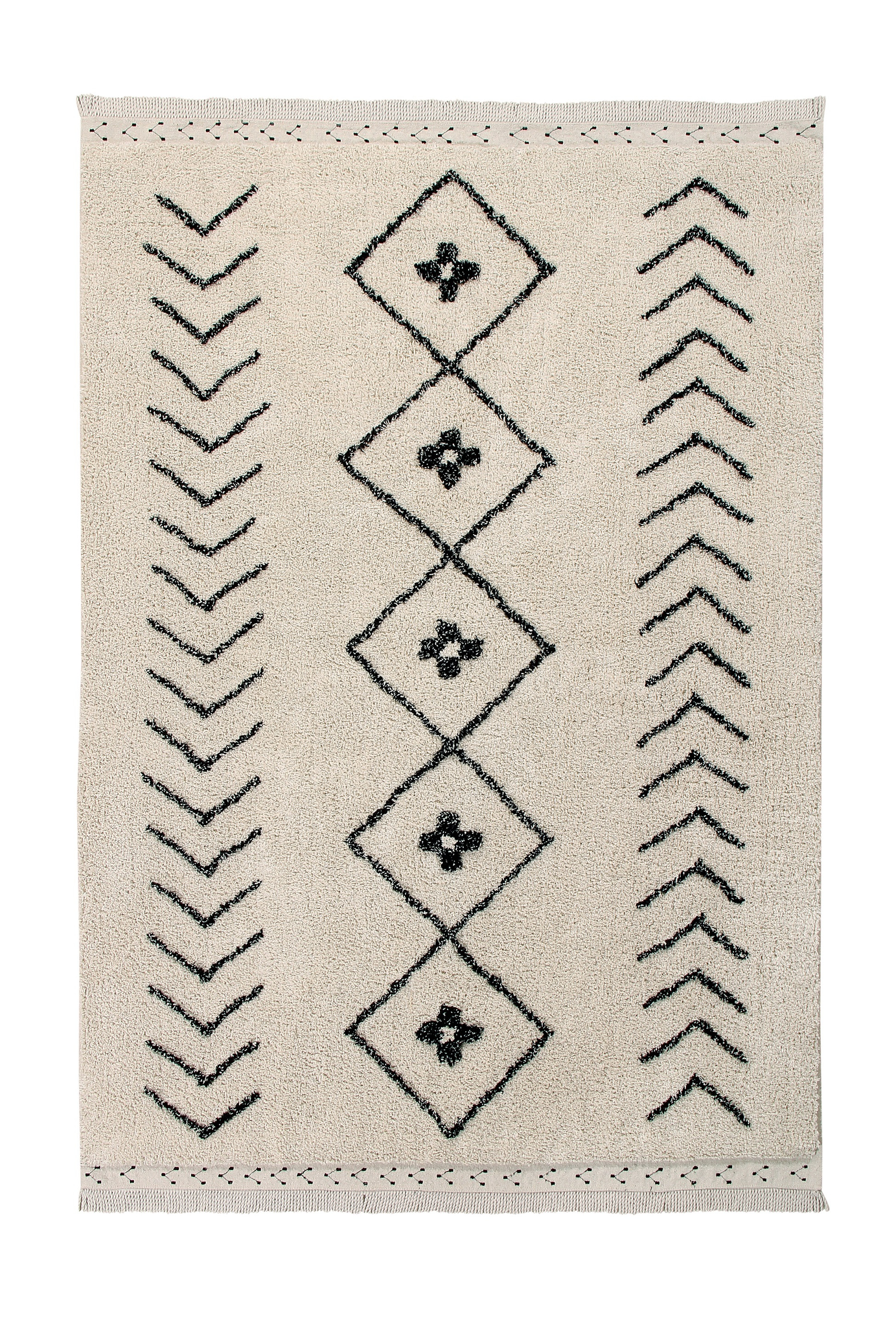 Levně Lorena Canals koberce Přírodní koberec, ručně tkaný Bereber Rhombs - 120x170 cm