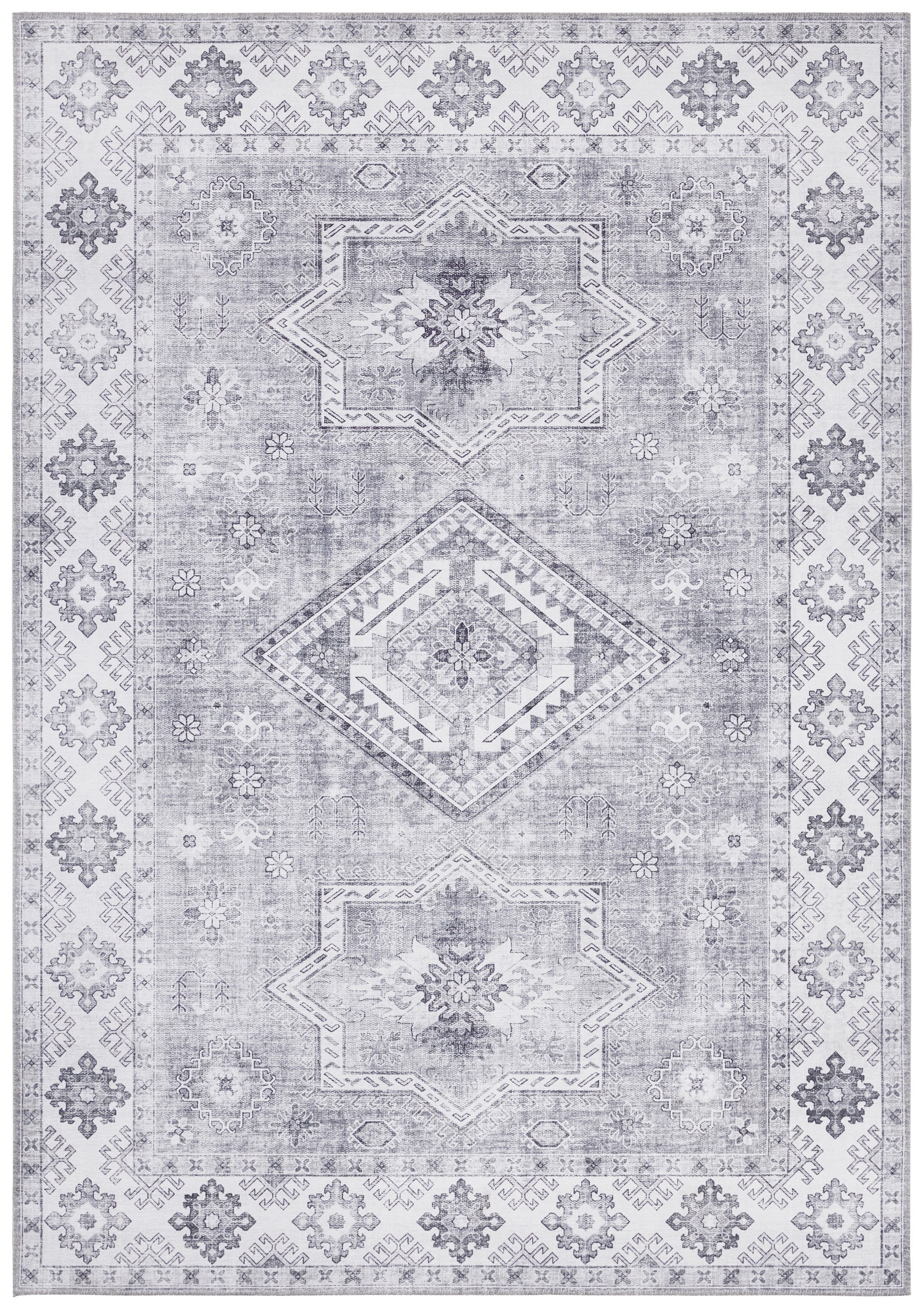 Levně Nouristan - Hanse Home koberce Kusový koberec Asmar 104011 Graphite/Grey - 80x150 cm