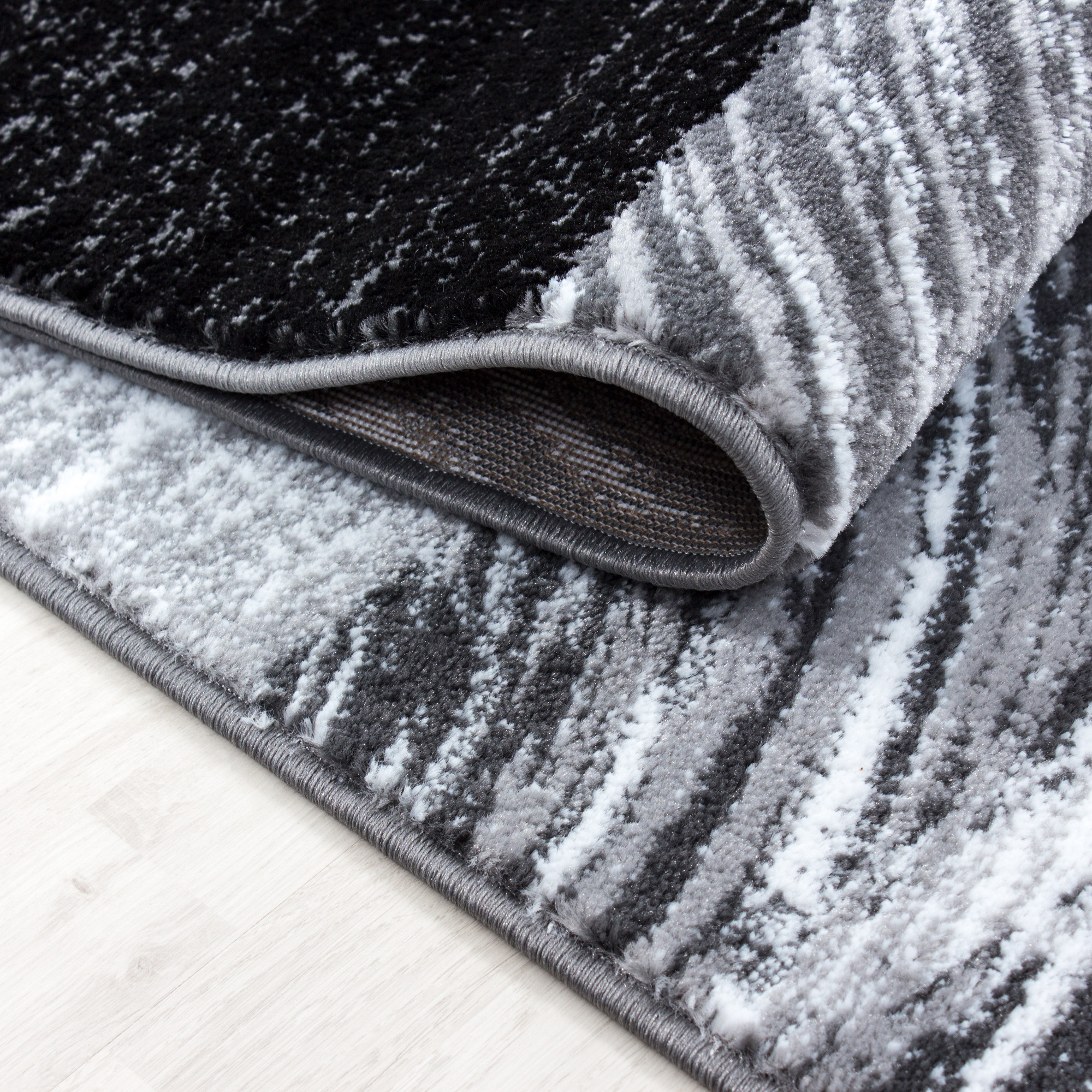 Ayyildiz, Kusový koberec Parma 9220 black, 80x150, šedá, chodba / předsíň