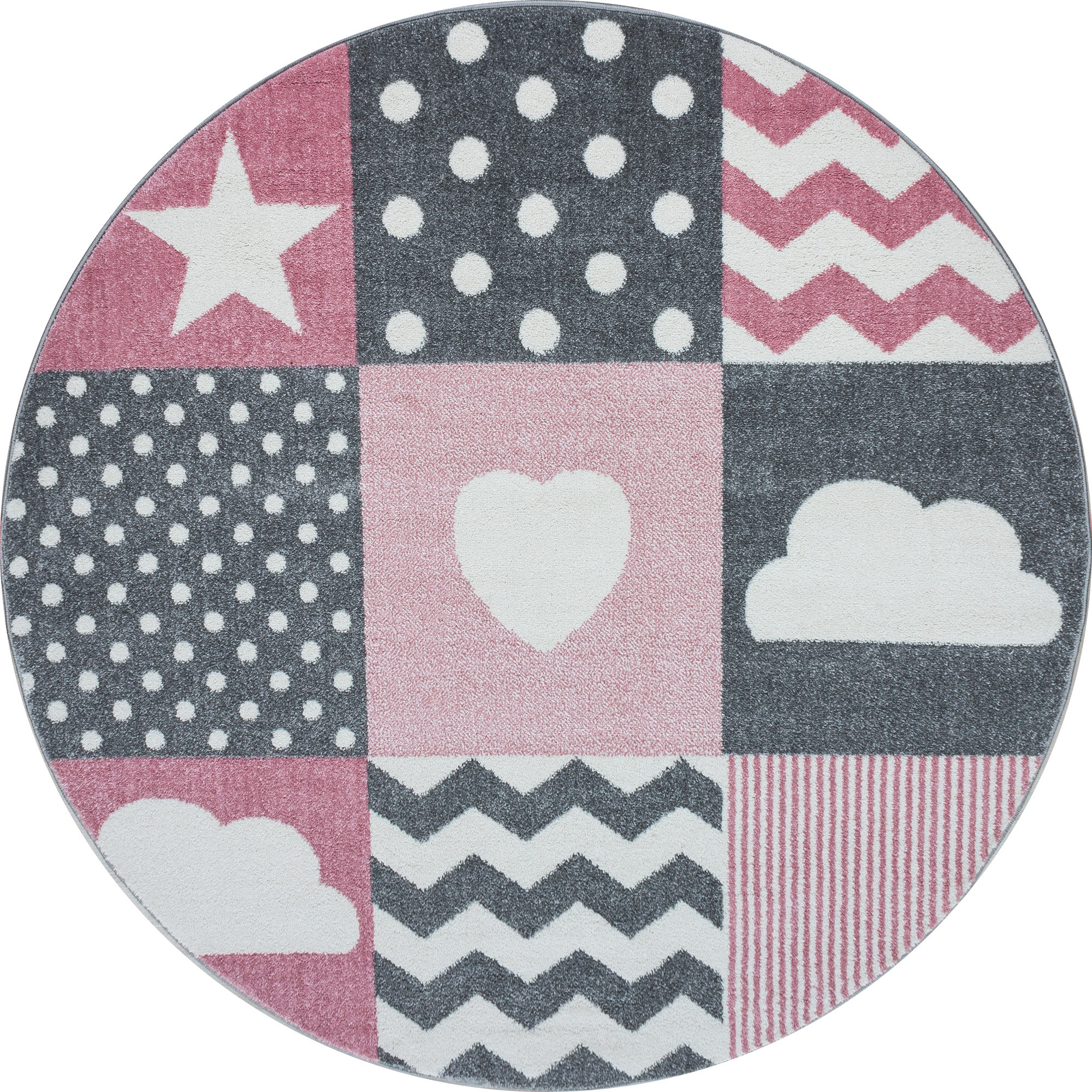 Levně Ayyildiz koberce Dětský kusový koberec Kids 620 pink kruh - 120x120 (průměr) kruh cm