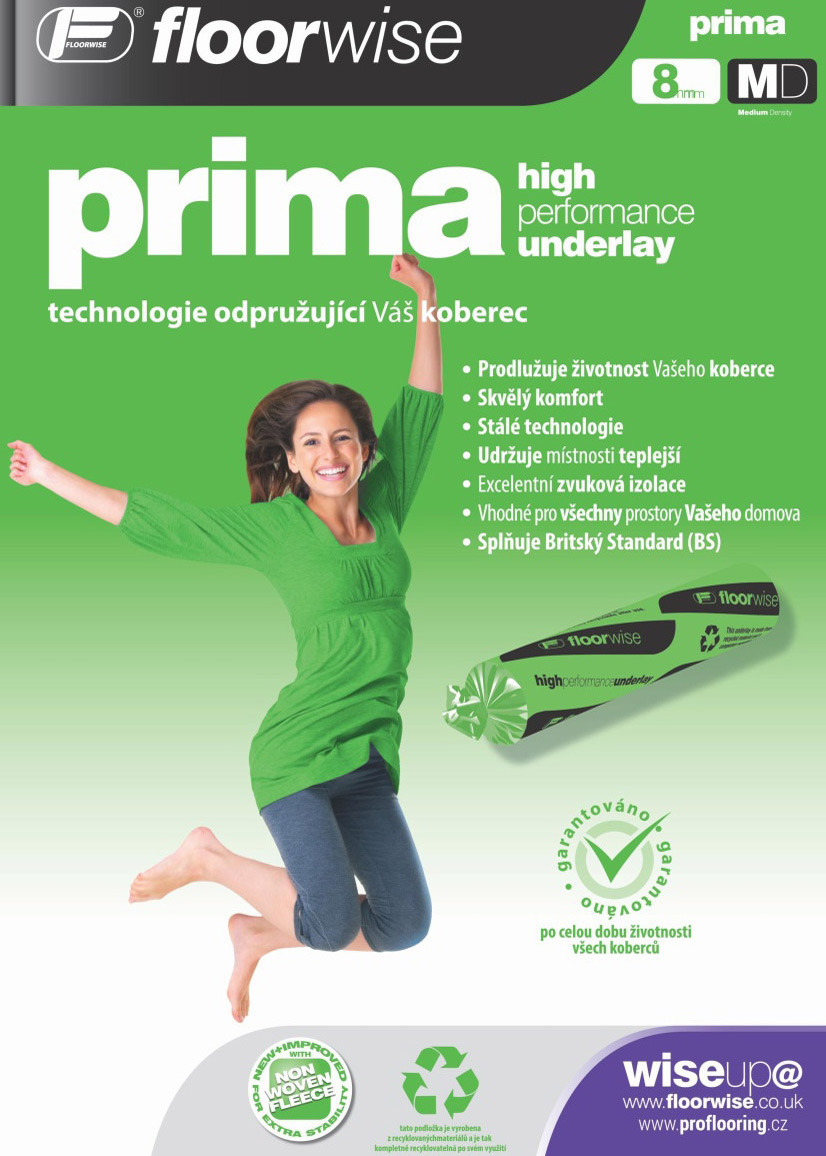 Levně Floorwise Podložka pod koberec Floorwise Prima (role 15 m2) - 137x1100 (role 15 m2) cm