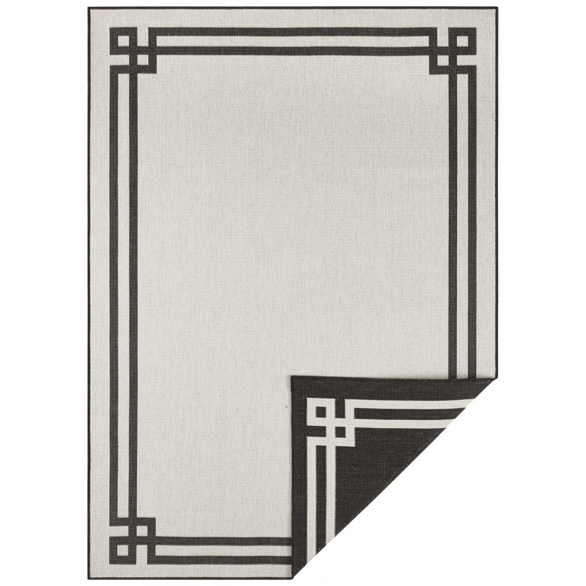 Kusový koberec Twin Supreme 104145 Black/Cream – na ven i na doma