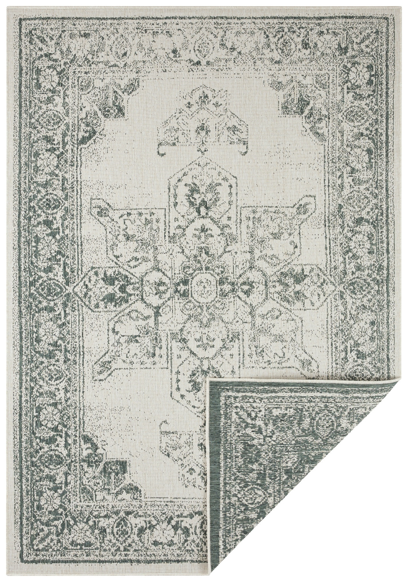 Levně NORTHRUGS - Hanse Home koberce Kusový koberec Twin Supreme 104139 Green/Cream – na ven i na doma - 200x290 cm
