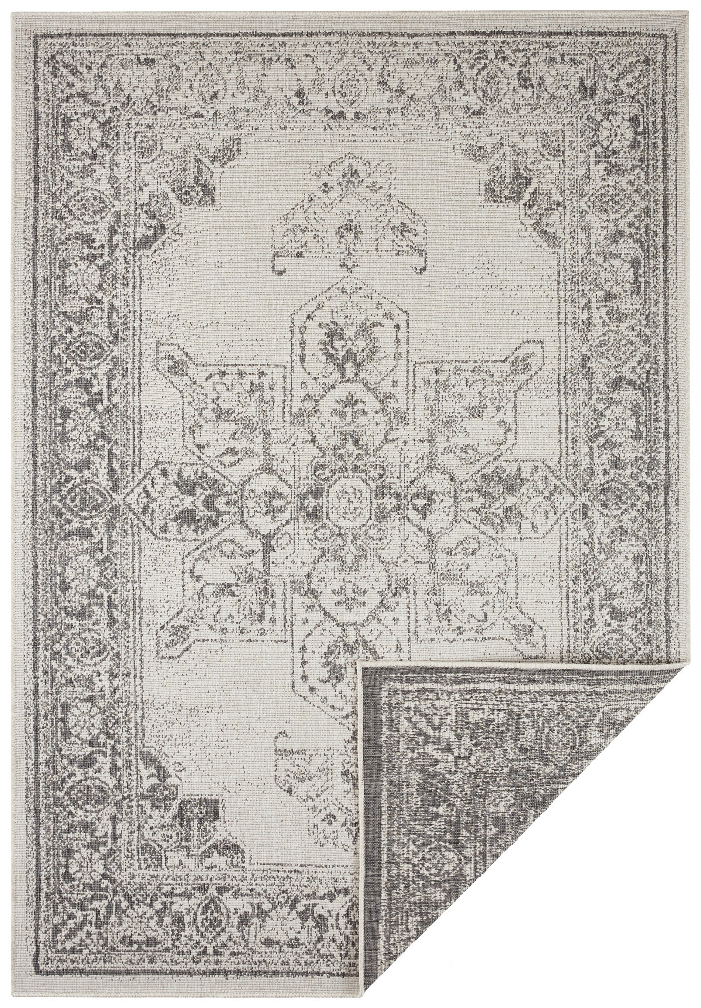 Levně NORTHRUGS - Hanse Home koberce Kusový koberec Twin Supreme 104136 Grey/Cream – na ven i na doma - 200x290 cm