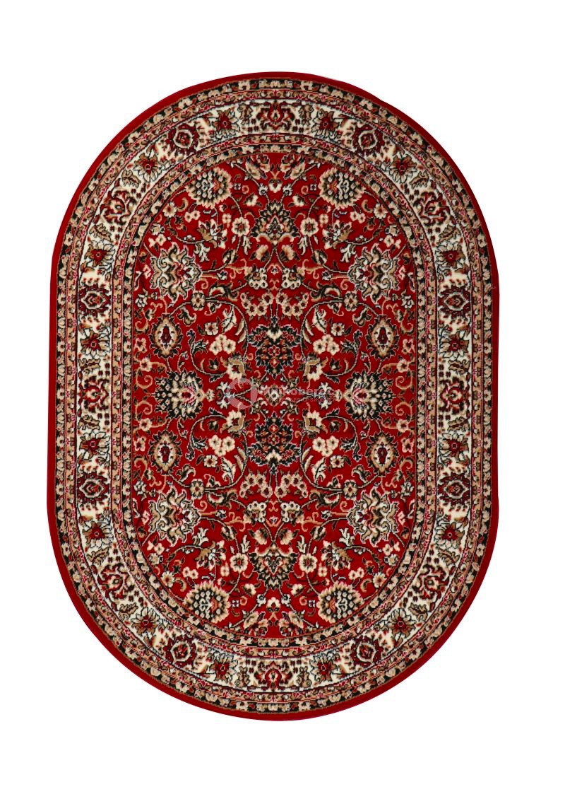 Levně Sintelon, Kusový koberec Teheran Practica 59/CVC ovál, 160x230, červená, chodba / předsíň