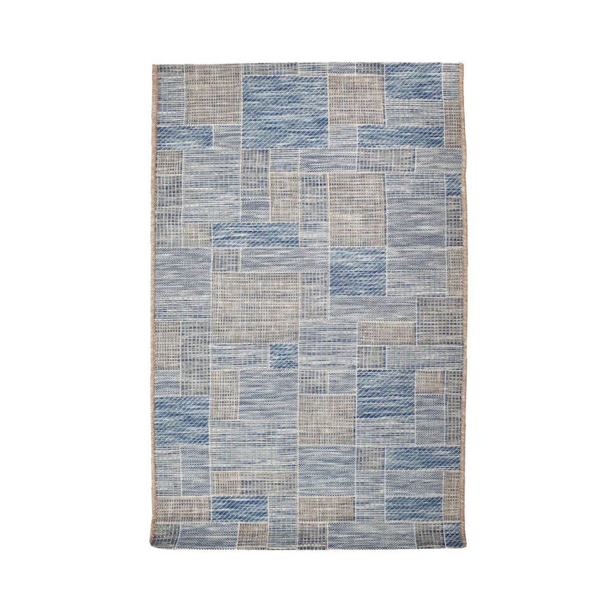 Kusový koberec Terazza 21107-733 Ivory Silver/Blue – na ven i na doma