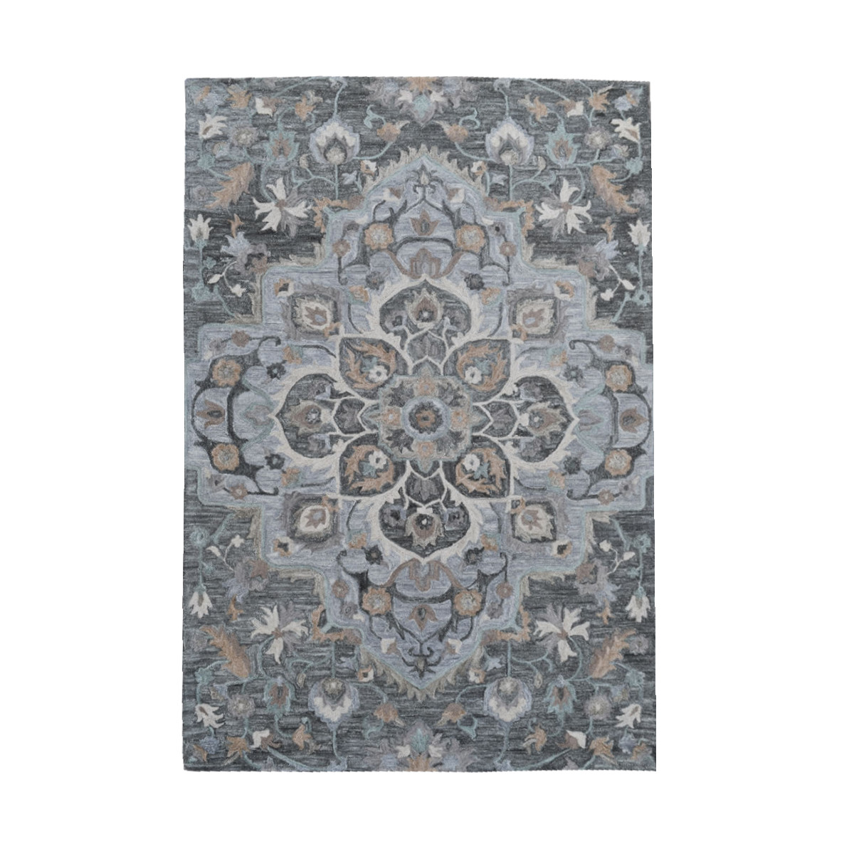 Ručně všívaný vlněný koberec DOO-12
