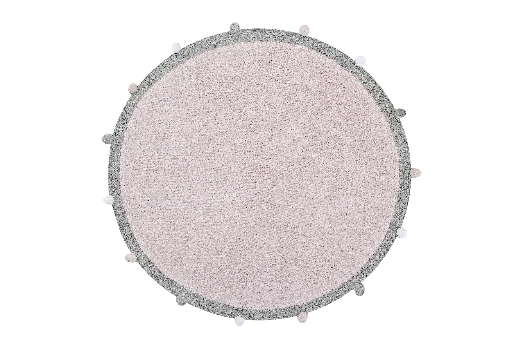 Levně Lorena Canals, Pro zvířata: Pratelný koberec Bubbly Soft Pink kruh, 120x120 (průměr) kruh, růžová, ložnice