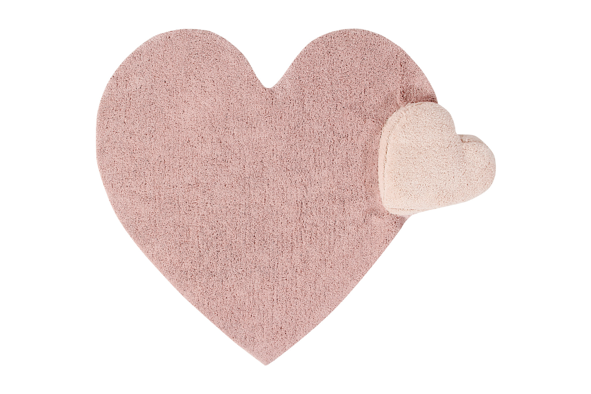 Levně Lorena Canals, Pro zvířata: Pratelný koberec Puffy Love, 160x180 srdce, růžová, obývací pokoj