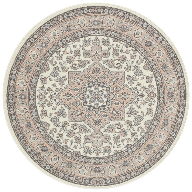 Levně Nouristan - Hanse Home koberce Kruhový koberec Mirkan 104443 Cream/Rose - 160x160 (průměr) kruh cm
