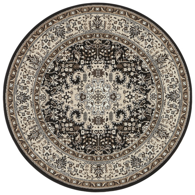 Levně Nouristan - Hanse Home koberce Kruhový koberec Mirkan 104439 Cream/Brown - 160x160 (průměr) kruh cm