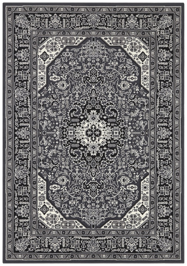 Levně Nouristan - Hanse Home koberce Kusový koberec Mirkan 104436 Dark-grey - 120x170 cm