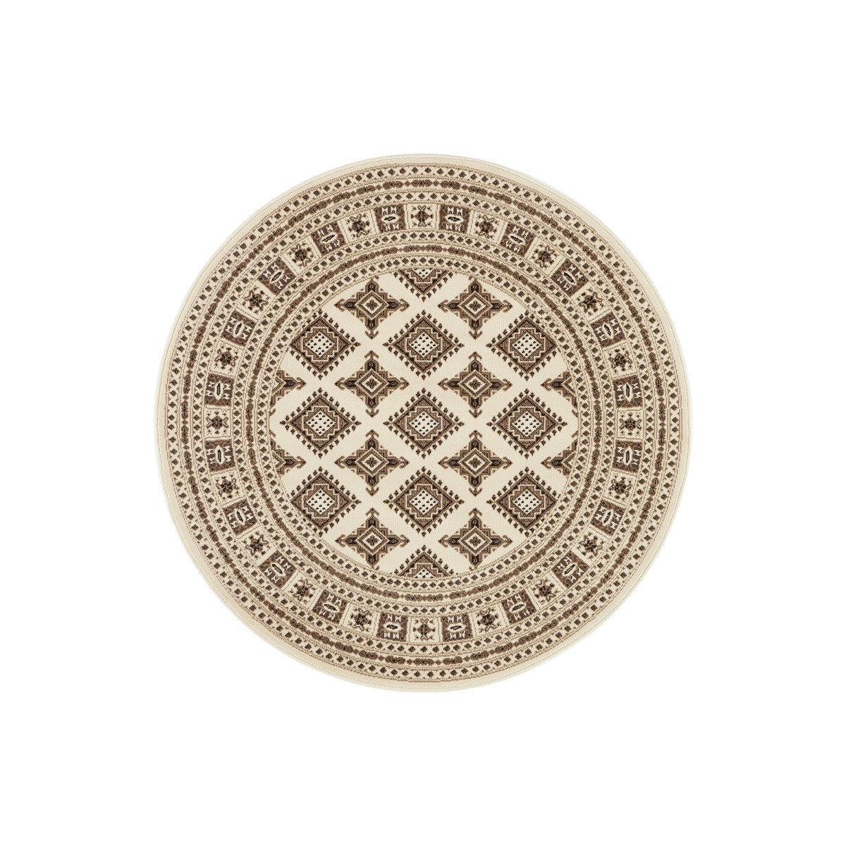 Kruhový koberec Mirkan 104110 Cream