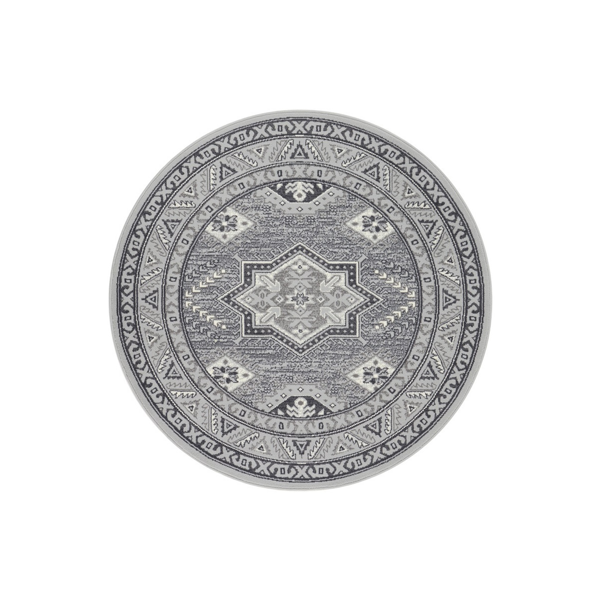 Kruhový koberec Mirkan 104101 Stone-grey