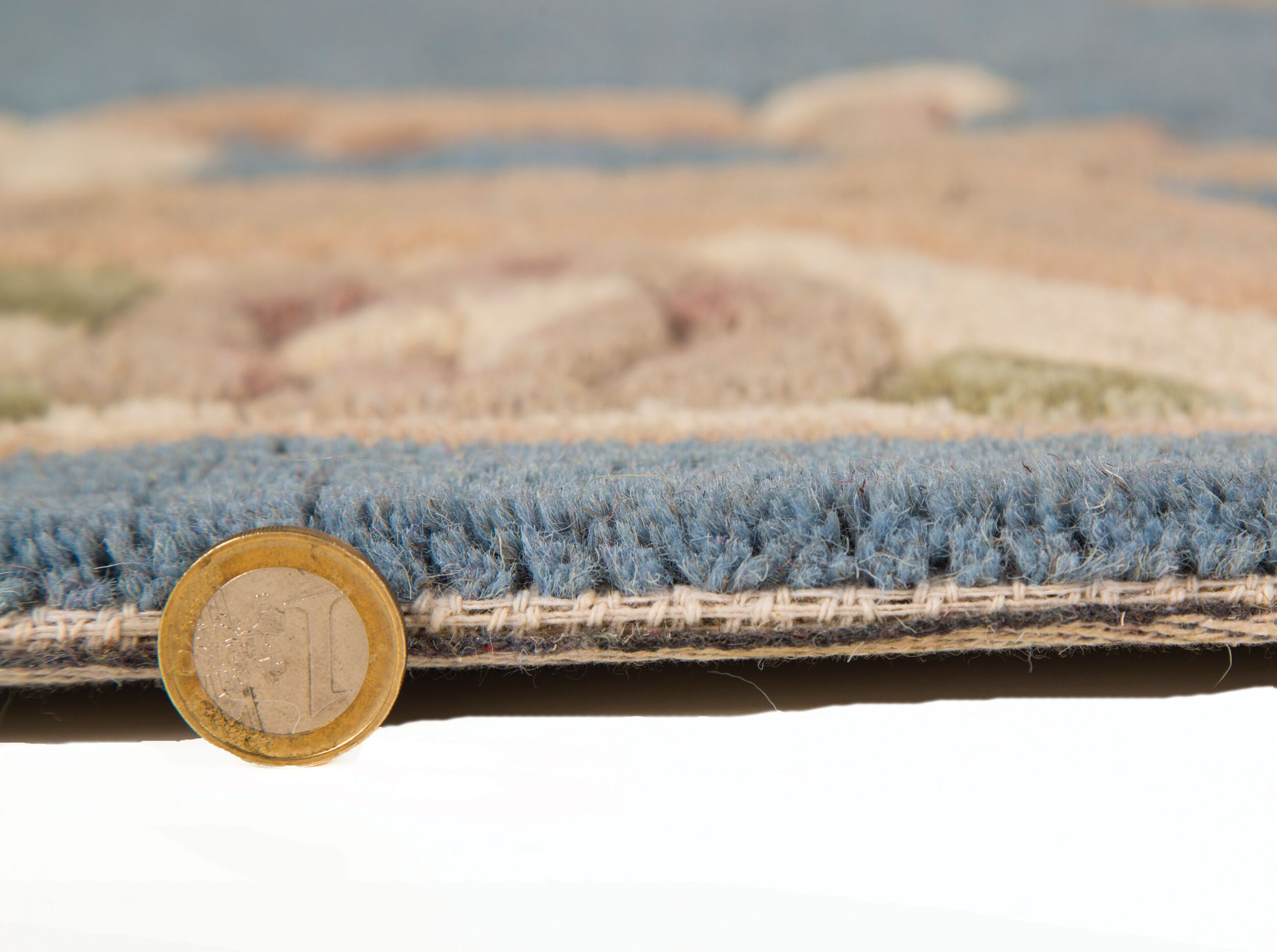Flair Rugs, Ručně všívaný kusový koberec Lotus premium Blue, 120x180, modrá, chodba / předsíň