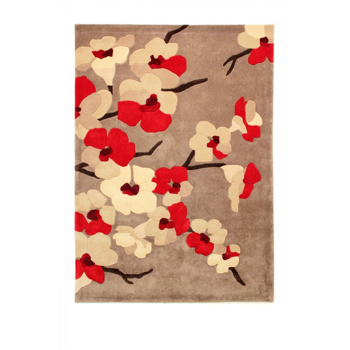 Ručně všívaný kusový koberec Infinite Blossom Red