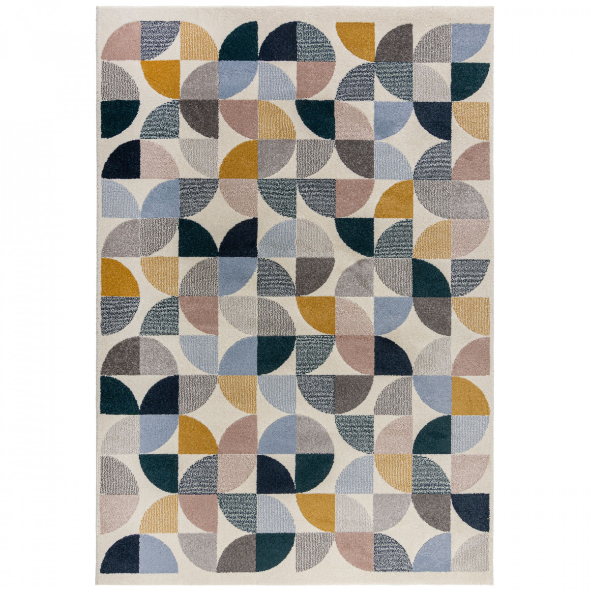Kusový koberec Cadiz Alcazar Geometric Grey/Multi