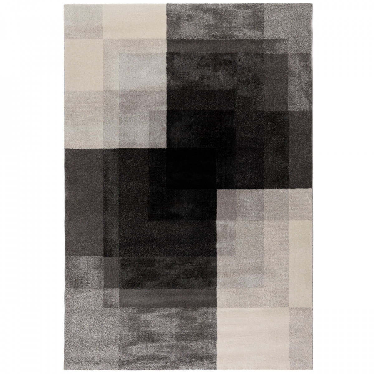 Kusový koberec Cadiz Plaza Abstract Grey/Black