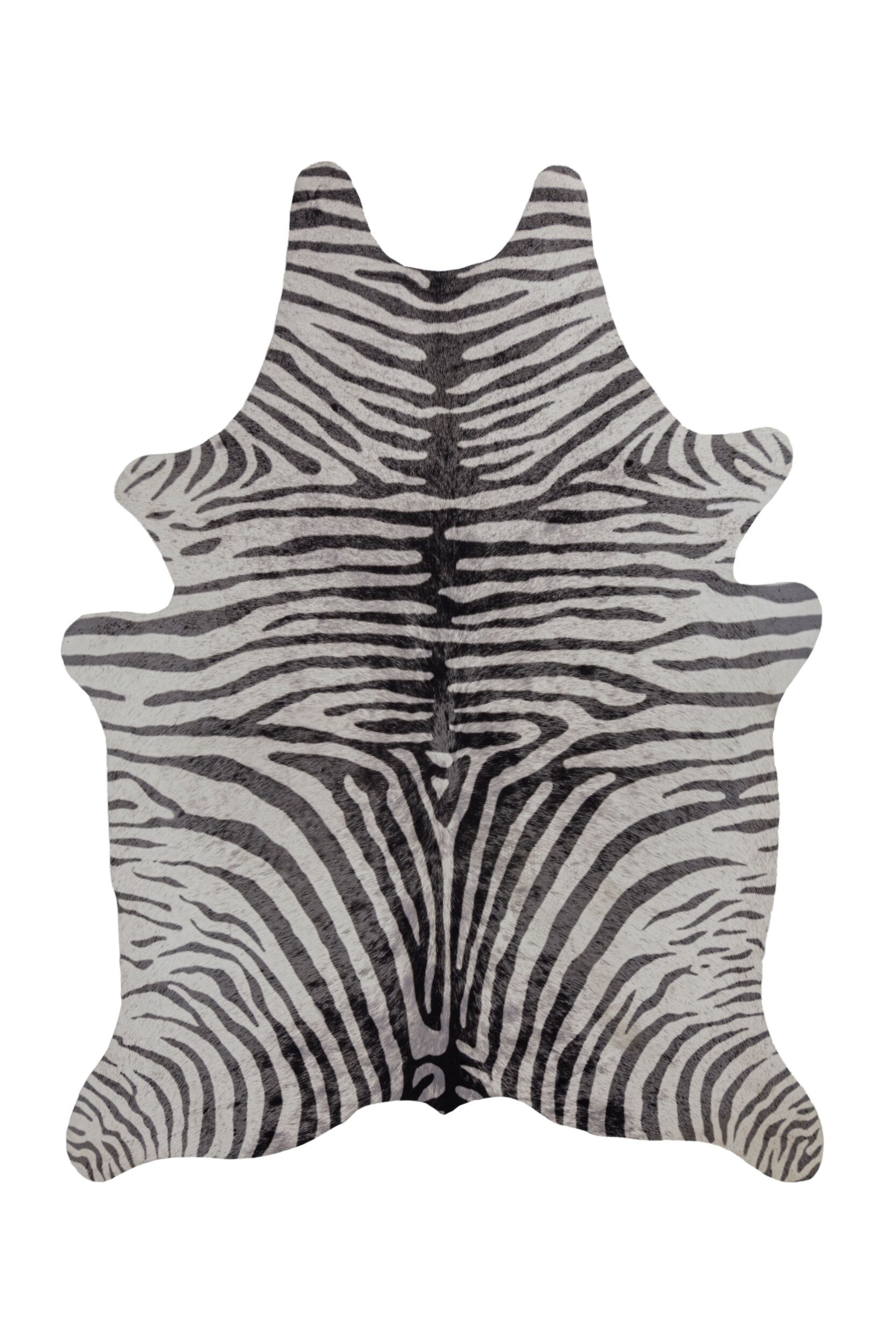 Levně Flair Rugs koberce Kusový koberec Faux Animal Zebra Print Black/White - 155x195 tvar kožešiny cm