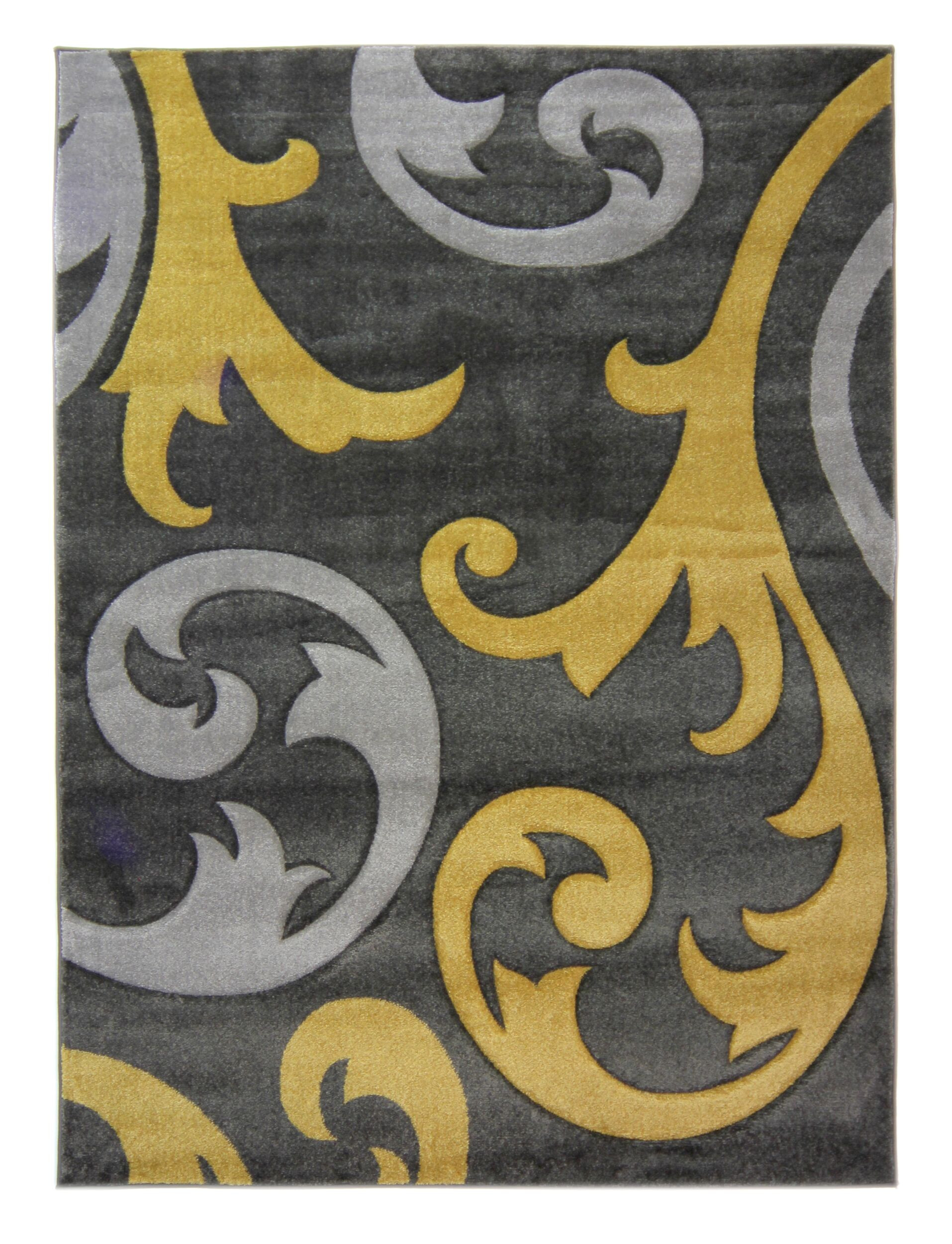 Levně Flair Rugs koberce Kusový koberec Hand Carved Elude Ochre - 120x170 cm