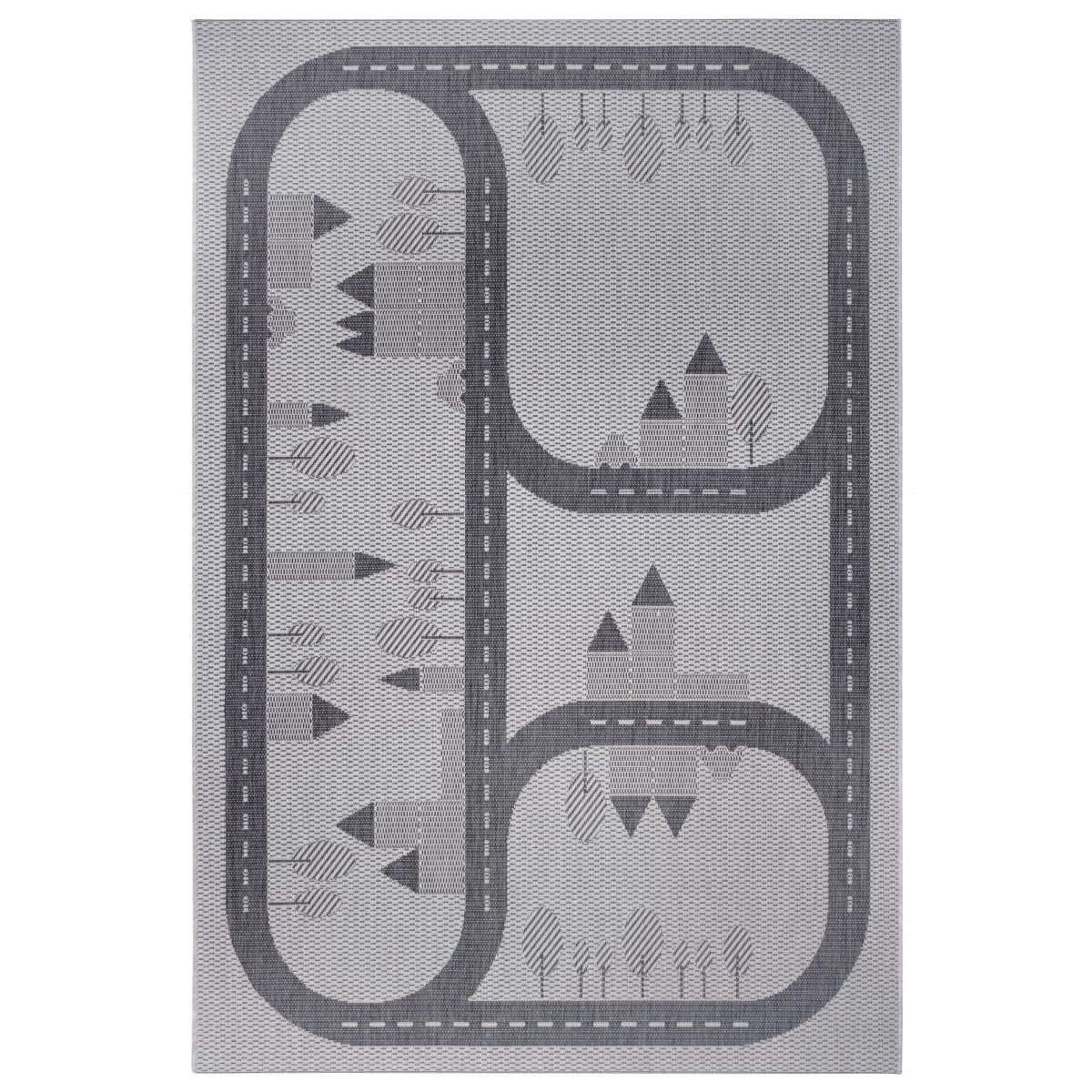 Dětský kusový koberec Mujkoberec Original Flatweave Kids Rugs 104878 Grey